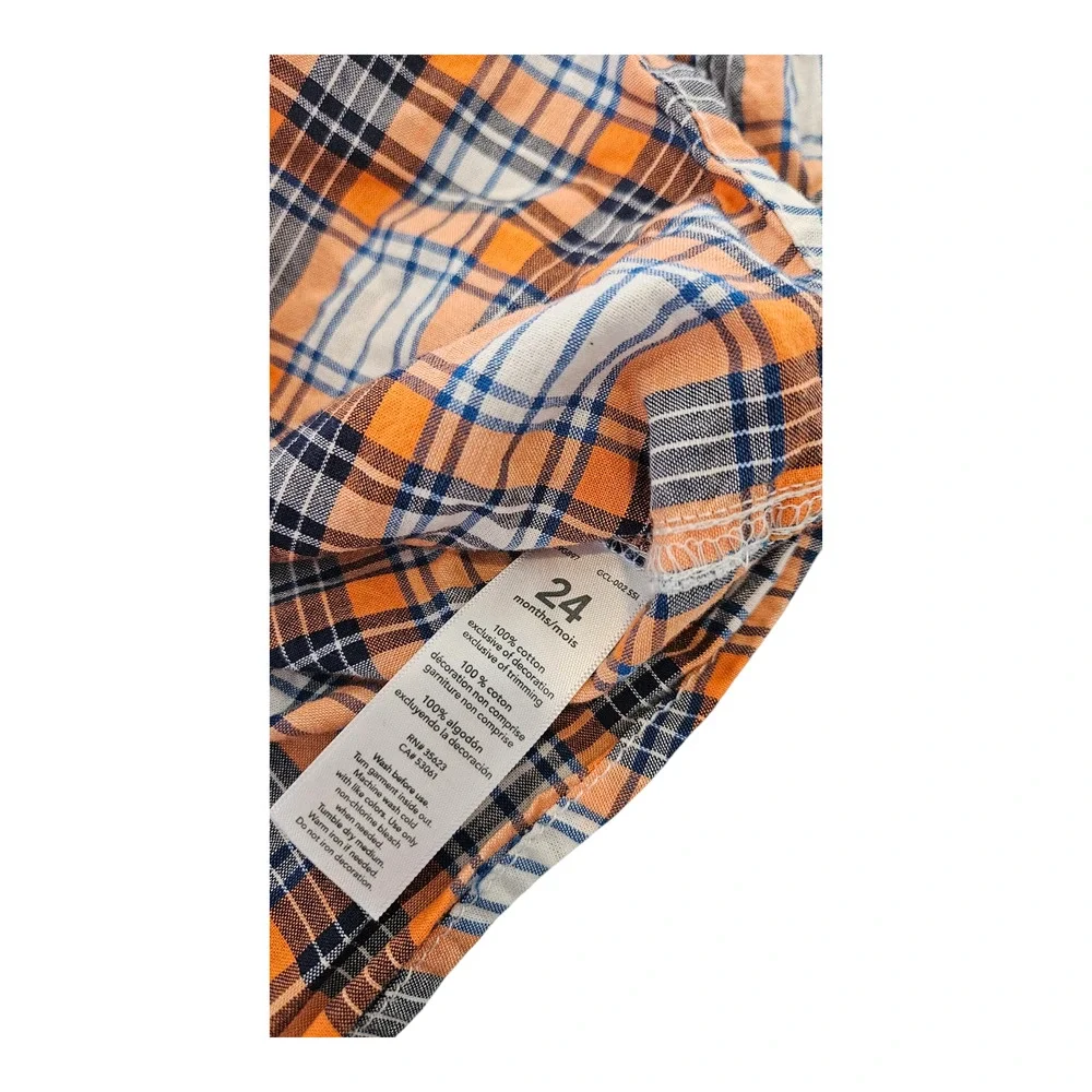 Carter's kids Size 24M Long Sleeve Button Up Plaid Shirt